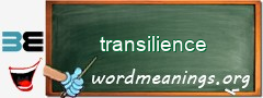 WordMeaning blackboard for transilience